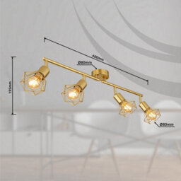 Luminosa Lighting Luminosa Xara I Ceiling Spotlight Bar Gold Colors 4X E14 - thumbnail 7