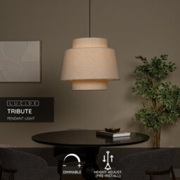 Lucide Tribute Pendant Light Diameter 60Cm 1Xe27 - Cream - thumbnail 2