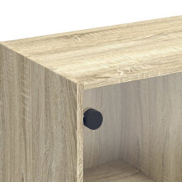 Berkfield Classic Tv Cabinet With Glass Doors Sonoma Oak 102X37X42 Cm - thumbnail 9