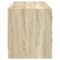 Berkfield Classic Tv Cabinet With Glass Doors Sonoma Oak 102X37X42 Cm - thumbnail 7