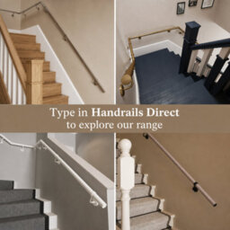 Handrails Direct Soft White Marble Effect 1.2M Handrail System - Montford With Antique Brass - Cuts To Size - 5Yr Guarantee - thumbnail 6