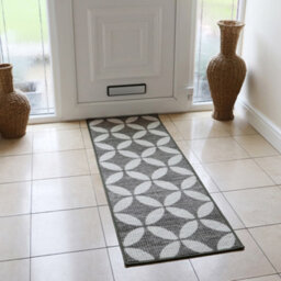Jvl Fiora Machine Washable Runner Mat, 50 X 150 Cm, Pewter - thumbnail 6