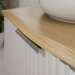Heze Furniture Dalia Bathroom Cabinet Vanity 100Cm In Cashmere & Cremona Oak - thumbnail 3