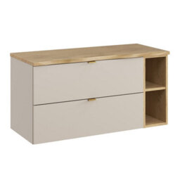 Heze Furniture Dalia Bathroom Cabinet Vanity 100Cm In Cashmere & Cremona Oak - thumbnail 2
