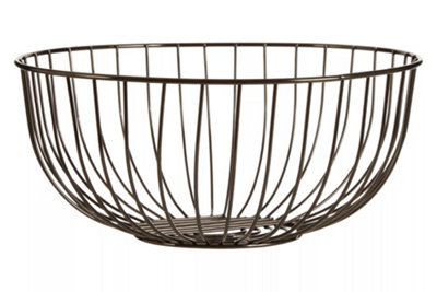Orsina Round Black Nickel Finish Fruit Basket, Stylish Wire Bowl For Storing And Displaying Fresh Fruit, Durable - image 1