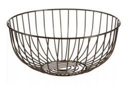 Orsina Round Black Nickel Finish Fruit Basket, Stylish Wire Bowl For Storing And Displaying Fresh Fruit, Durable - thumbnail 2