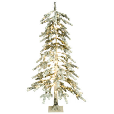 Beliani Outdoor Decoration Led Hasslan Christmas Tree 125 Cm White - image 1