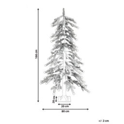 Beliani Outdoor Decoration Led Hasslan Christmas Tree 125 Cm White - thumbnail 3