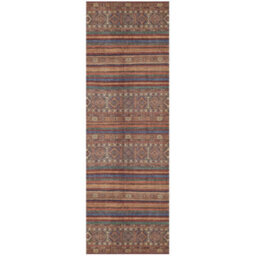 Brown Abstract Geometric Rug For Bedroom, & Living Room, 7mm Thick Stain-Resistant Traditional Rug - 160Cm X 230Cm - thumbnail 3