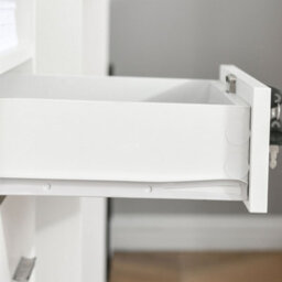 Vinsetto Mobile File Cabinet Lockable Documents Storage W/ 5 Wheels White - thumbnail 9