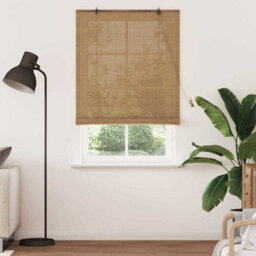 Walplus Window Blinds & Shades With Curtains Manual Light Brown Bamboo - thumbnail 3