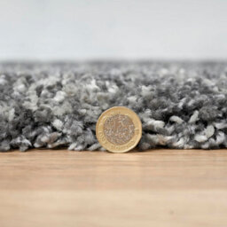 Bravich Dark Grey Shaggy Rug 120Cm Circle (4') - thumbnail 5