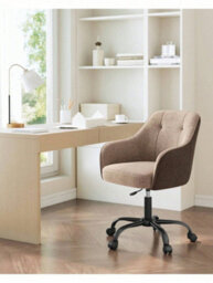 LEDREM Office Chair, Swivel Chair, Desk Chair, Makeup Vanity Chair, Adjustable Height, Armrests, 110 Kg Load - thumbnail 2
