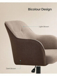 LEDREM Office Chair, Swivel Chair, Desk Chair, Makeup Vanity Chair, Adjustable Height, Armrests, 110 Kg Load - thumbnail 5