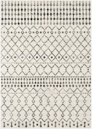Livabliss Pisa-Geometric Black Off-White Grey Living Dining Bedroom Rug 200 X 275 Cm Easy Care, Non Shedding - thumbnail 1