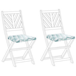Beliani Set Of 2 Garden Chair Cushions Terni 37 X 34 Cm Light Blue - thumbnail 4