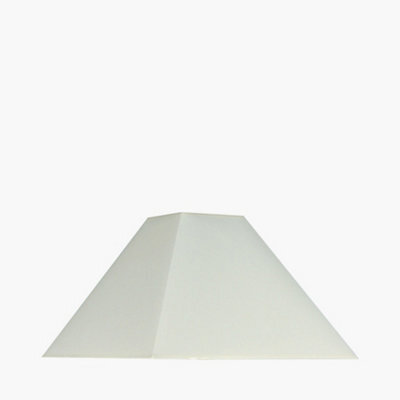 Pacific Lifestyle 40Cm Cream Cotton Tapered Square Lamp Shade Table And Floor Pyramid Lampshades - image 1
