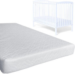 istyle mode Cot Mattress Breathable & Waterproof Zipped Removable Washable Cover, Anti Allergy, White (120 X 60 X 10 Cm) - thumbnail 1