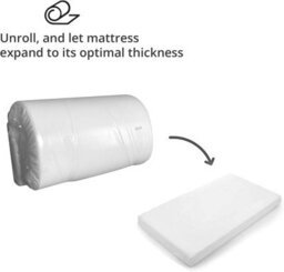 istyle mode Cot Mattress Breathable & Waterproof Zipped Removable Washable Cover, Anti Allergy, White (120 X 60 X 10 Cm) - thumbnail 6