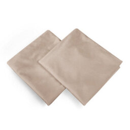 Deconovo Pack Of 2 Crushed Cushion Covers 40Cm X 40Cm 16X16 Inches Throw Pillowcases For Sofas Seats With Invisible Zipper Khaki - thumbnail 2