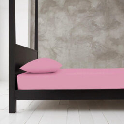 Smart Living Fitted Sheet Super Soft Cosy Easy Care Polycotton Bed Linen Luxury Bedding Bedsheet 25Cm Deep Non Iron - Blush Pink - thumbnail 2