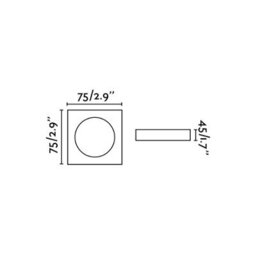Luminosa Lighting Luminosa Neon Black Recessed Downlight 1X Gu10 Square - thumbnail 2