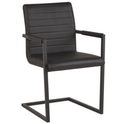 Beliani Set Of 2 Conference Chairs Buford Faux Leather Black - thumbnail 5