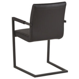 Beliani Set Of 2 Conference Chairs Buford Faux Leather Black - thumbnail 6