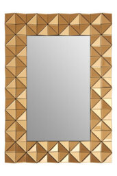 Orsina Luxurious Geomatric Copper Wall Mirror, Sunburst Design Wall Mirror For Bedroom, Indoor Accent Mirror - thumbnail 1
