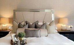 Stratus Interiors Knightsbridge Art Deco Lined Mirrored Bed Frame - Add Professional Assembly & Delivery- Double - No Storage Type - thumbnail 3