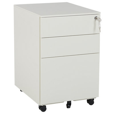 Beliani Storage Unit Cami Metal Off-White - image 1