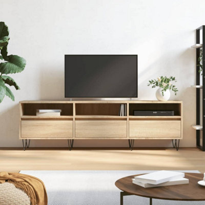 Berkfield Tv Cabinet Sonoma Oak 150X30X44.5 Cm Engineered Wood - image 1