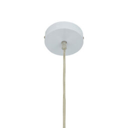 Orsina White Finish Pendant Light With Chrome Detail, Streamlined Hanging Lamp, Glossy Urban Ceiling Fixture - thumbnail 2