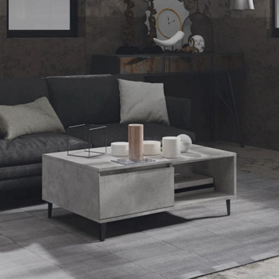Vidaxl Coffee Table Concrete Grey 90X60X35 Cm Engineered Wood - image 1