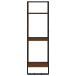 Berkfield Sturdy 3-Tier Wall Shelf Brown Oak 30X25X100 Cm Engineered Wood - thumbnail 4
