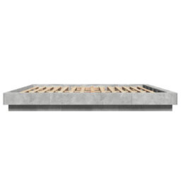 Berkfield Bed Frame Without Mattress Concrete Grey 180X200 Cm Super King - thumbnail 5