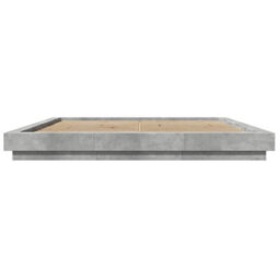Berkfield Bed Frame Without Mattress Concrete Grey 180X200 Cm Super King - thumbnail 4