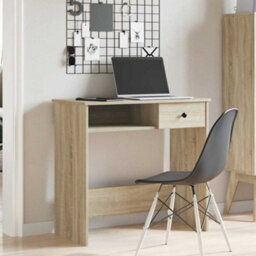 Berkfield Durable Desk Sonoma Oak 80X40X75 Cm Engineered Wood - thumbnail 3