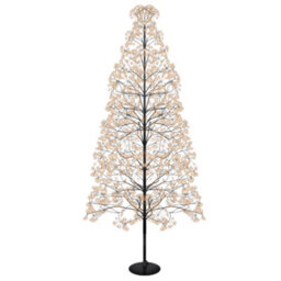Pegdev - Pdl - Christmas Pre Lit  Tree With 2250 Copper Gold Micro Leds, Black Frame, Timer, 5M Lead, Indoor/outdoor, 1.8M