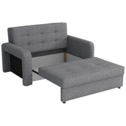 Viva Home Ii Sofa Bed With 2 Ottomans For Living Room Chipboard Polyurethane Foam Metal Legs 158Cm Wide Purple Left - thumbnail 3