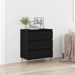 Berkfield Sideboard With Drawers Black Oak 60X35X70 Cm Engineered Wood - thumbnail 1