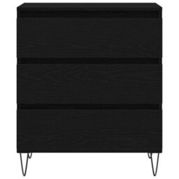 Berkfield Sideboard With Drawers Black Oak 60X35X70 Cm Engineered Wood - thumbnail 6