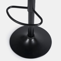 OHS Adjustable Bar Stools X 2 Velvet Swivel Seat Kitchen Chair, Black - thumbnail 3