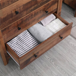 Furniturehmd Chest Of Drawers, 5-Drawer Organiser Unit,wooden Storage Cabinet,industrial Style - thumbnail 6