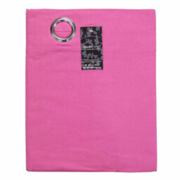 Homescapes Cotton Plain Hot Pink Ready Made Eyelet Curtain Pair, 137 X 228 Cm - thumbnail 4