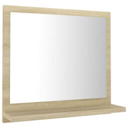 Berkfield Durable Bathroom Mirror Sonoma Oak 40X10.5X37 Cm Engineered Wood
