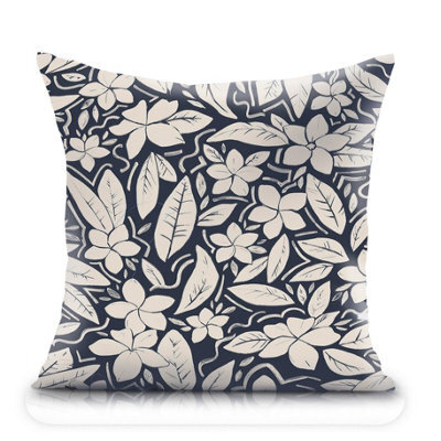 Luxury Living Blossom Large Outdoor Water-Repellant Cushion - Blue - image 1