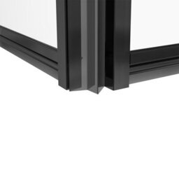 Sundaze 6mm Toughened Safety Glass L Shaped Shower Bath Screen Hinged Return Black - thumbnail 5
