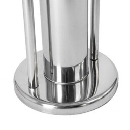 Lassic Bath Vida Silver Toilet Brush And Paper Holder With Round Base - thumbnail 4