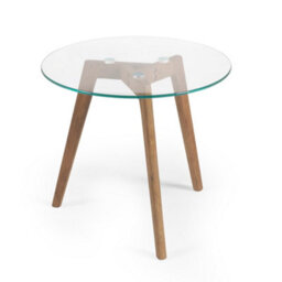 Oakham Glenfinnan Nest Of 2 Tables In Dark Brown And Clear - thumbnail 7